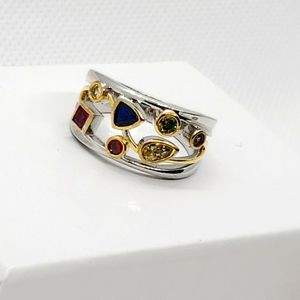 Sterling silver multi colored gemstones